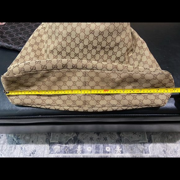 Authentic Gucci GG Canvas Horsebit Large Hobo - Picture 13 of 15